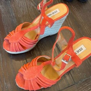 Burnt orange Steve Madden wedges